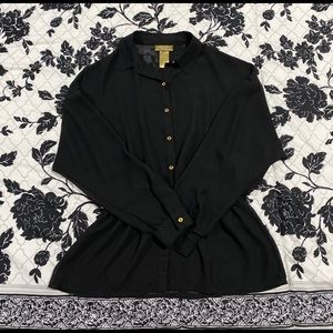 Black sheer blouse